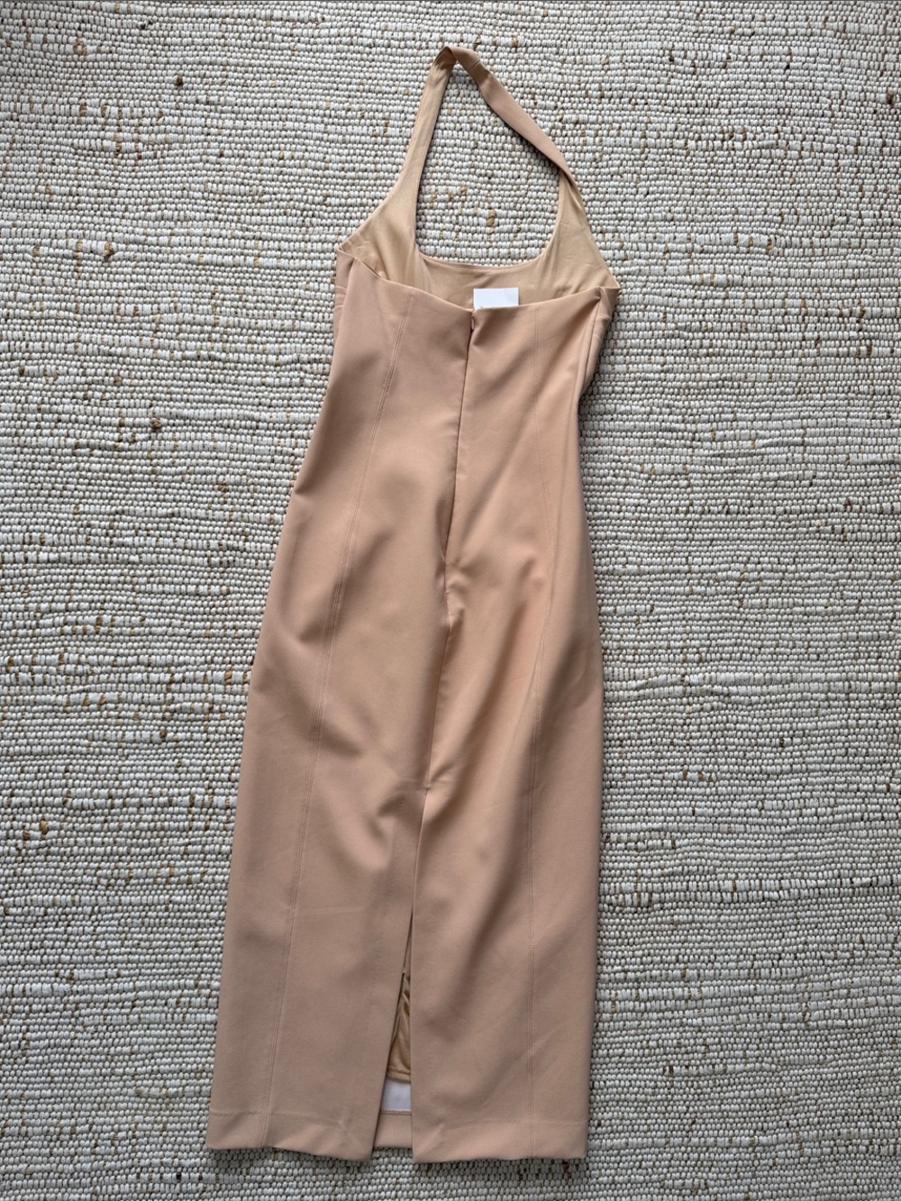 Zara Nude Halter Midi Dress - Picture 3 of 4